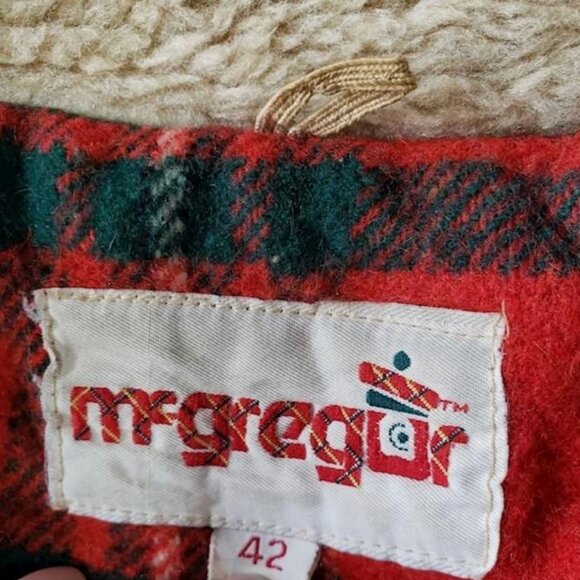 Vintage McGregor USA Heavy Duty Wool Plaid Lined Chore Jacket Barn Coat Med / 42 - Picture 7 of 9